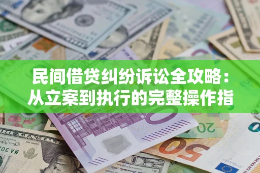 武汉民间借贷纠纷诉讼全攻略：从立案到执行的完整操作指南