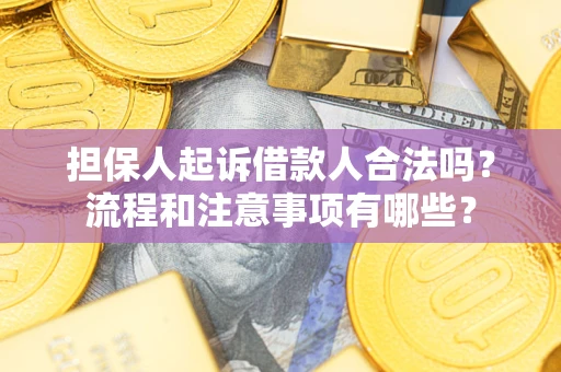 武汉担保人起诉借款人合法吗？流程和注意事项有哪些？