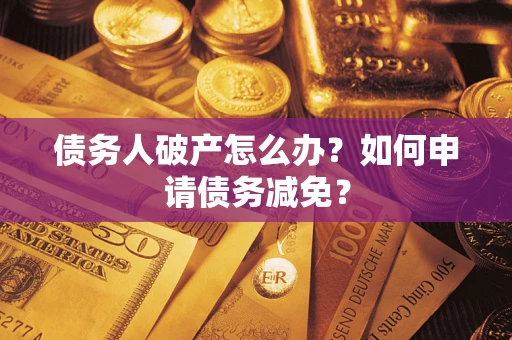 武汉债务人破产怎么办？如何申请债务减免？