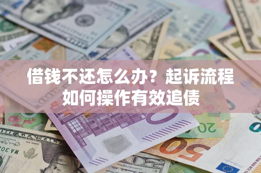 武汉借钱不还怎么办？起诉流程如何操作有效追债