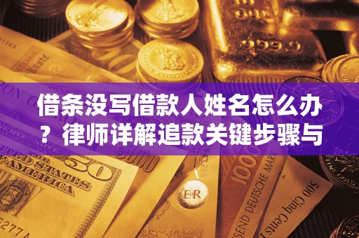 武汉借条没写借款人姓名怎么办？律师详解追款关键步骤与证据链构建