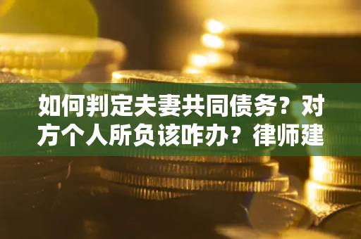 武汉如何判定夫妻共同债务？对方个人所负该咋办？律师建议